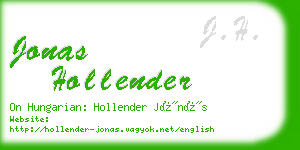 jonas hollender business card